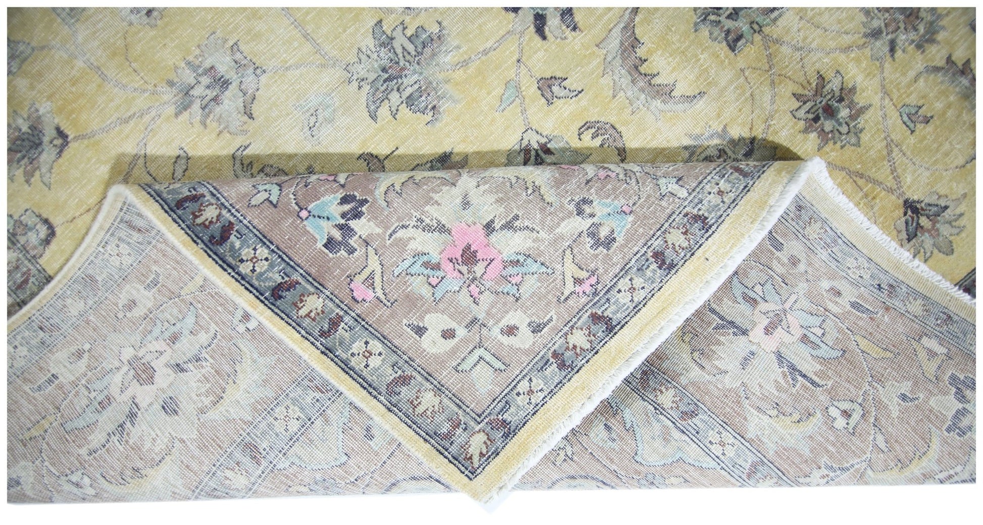 Handmade Vintage Persian Kerman Rug | 347 x 246 cm | 11'4" x 8'1" - Najaf Rugs & Textile