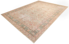 Handmade Vintage Traditional Pakistani Rug | 370 x 273 cm | 12'2" x 9' - Najaf Rugs & Textile