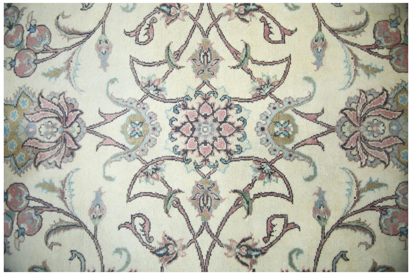 Handmade Vintage Traditional Pakistani Rug | 372 x 277 cm | 12'2" x 9'1" - Najaf Rugs & Textile