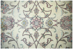 Handmade Vintage Traditional Pakistani Rug | 372 x 277 cm | 12'2" x 9'1" - Najaf Rugs & Textile