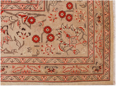 Handmade Vintage Traditional Pakistani Rug | 395 x 303 cm | 13' x 9'11" - Najaf Rugs & Textile