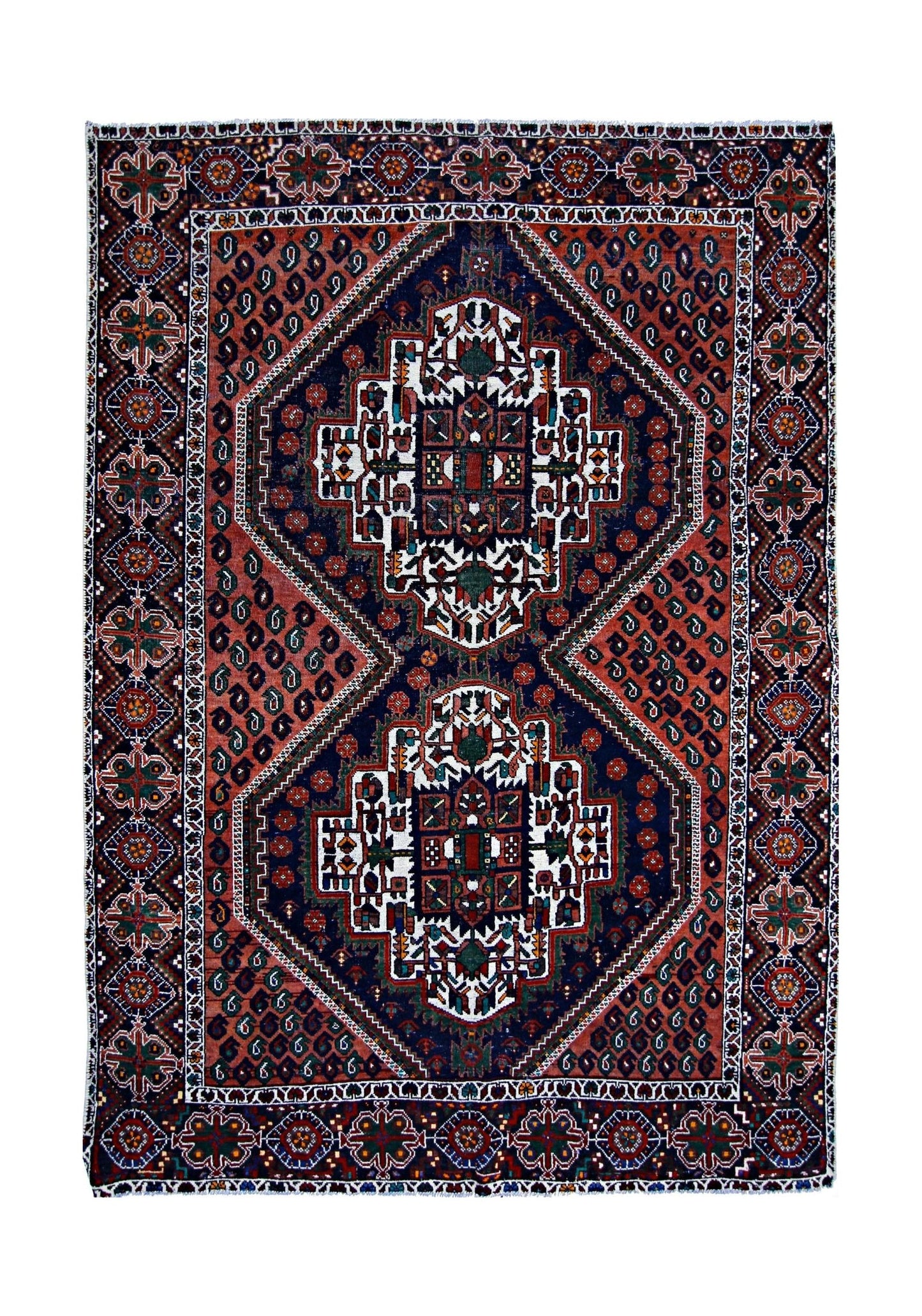 Handmade Vintage Persian Afshar Rug | 175 x 126 cm | 5'9" x 4'1" - Najaf Rugs & Textile