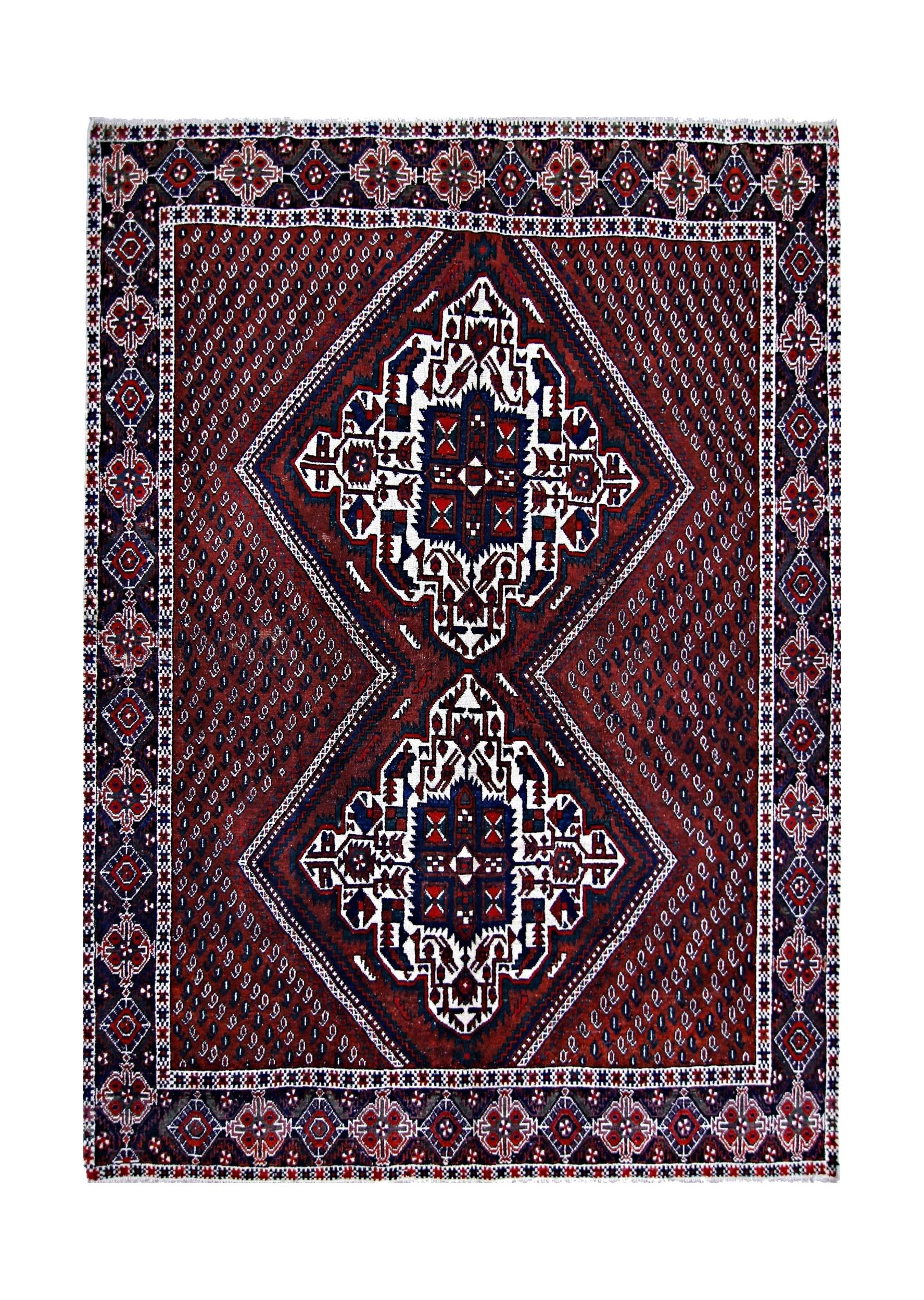 Vintage Persian Afshar Rug
