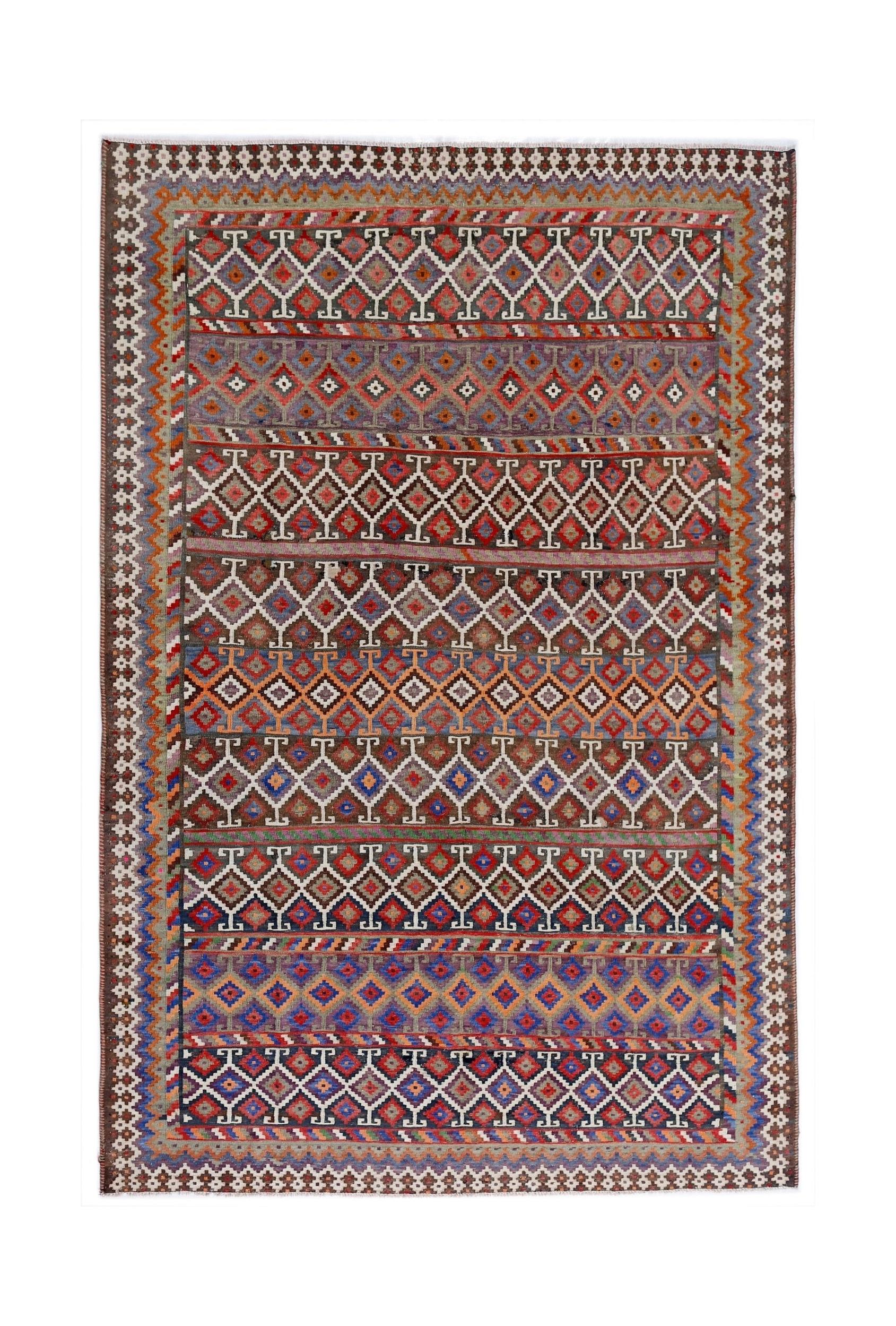 Vintage Persian Afshari Kilim
