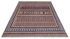 Handmade Vintage Persian Sumak Kilim | 286 x 193 cm | 9'5" x 6'4" - Najaf Rugs & Textile