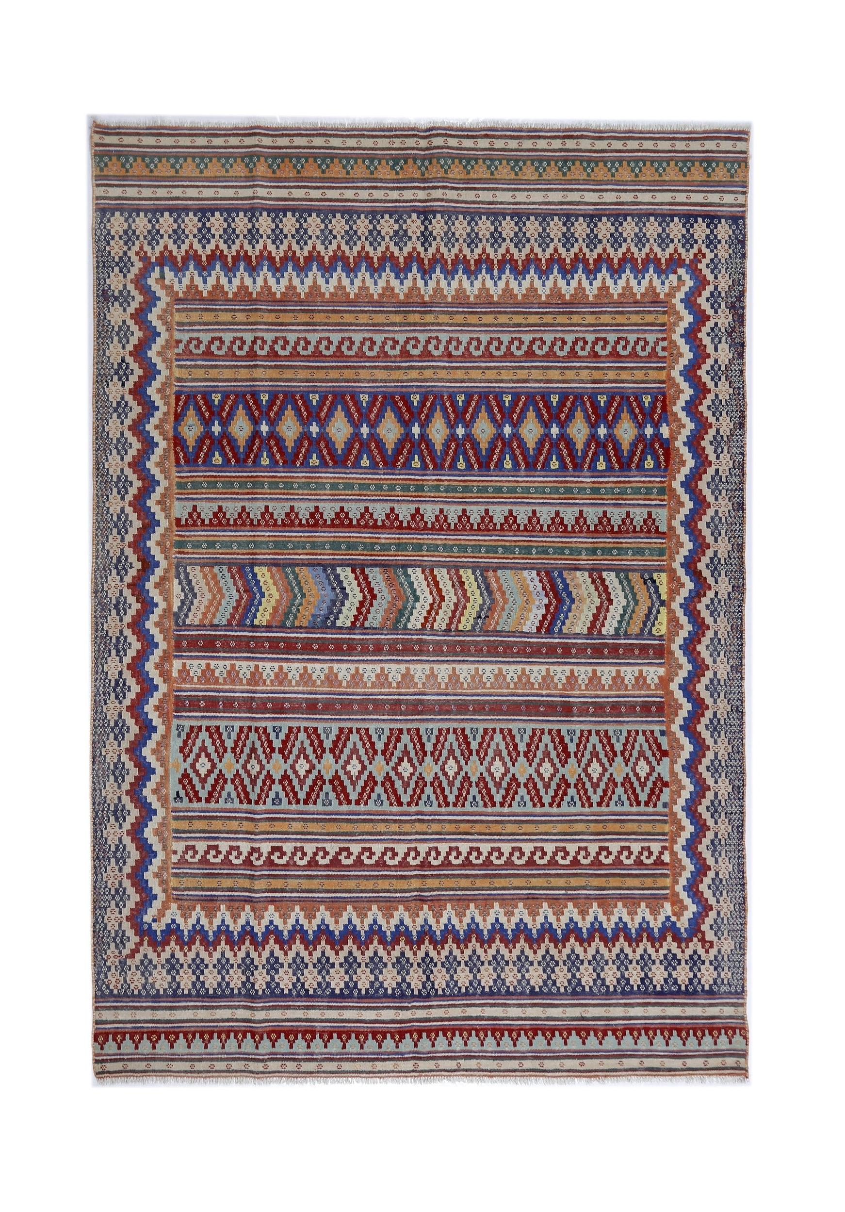 Vintage Persian Afshari Kilim
