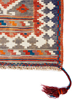 Handmade Vintage Persian Ghasghai Kilim | 324 x 211 cm | 10'8" x 6'11" - Najaf Rugs & Textile
