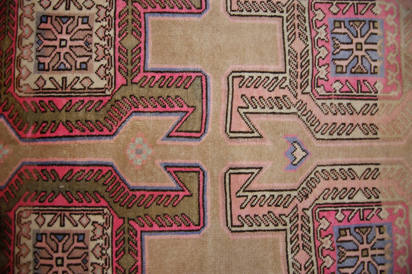 Handmade Vintage Persian Ardebil Rug | 226 x 116 cm | 7'5" x 3'10" - Najaf Rugs & Textile
