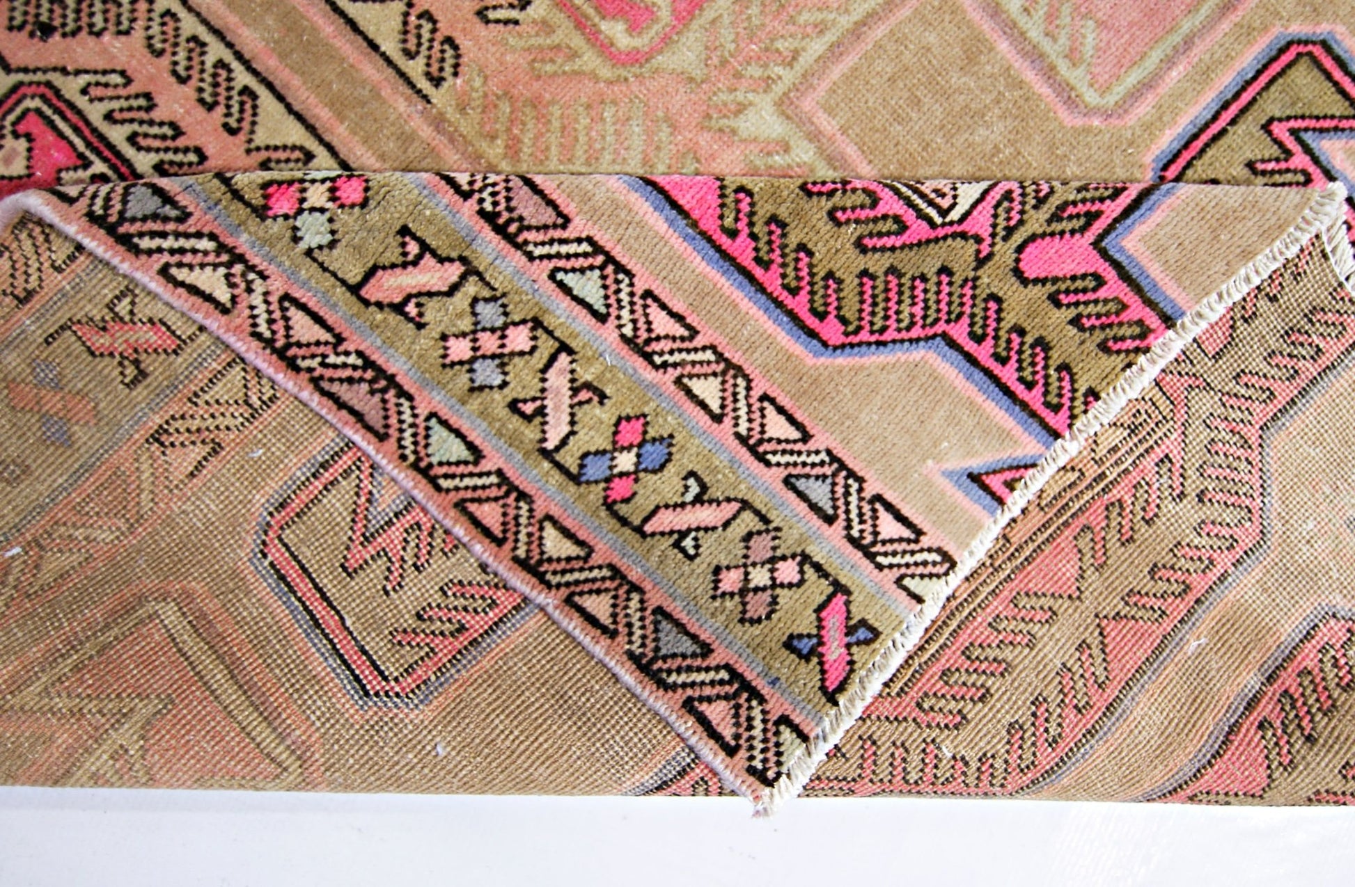 Handmade Vintage Persian Ardebil Rug | 226 x 116 cm | 7'5" x 3'10" - Najaf Rugs & Textile