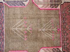 Handmade Vintage Persian Ardebil Rug | 263 x 118 cm | 8'7" x 3'10" - Najaf Rugs & Textile