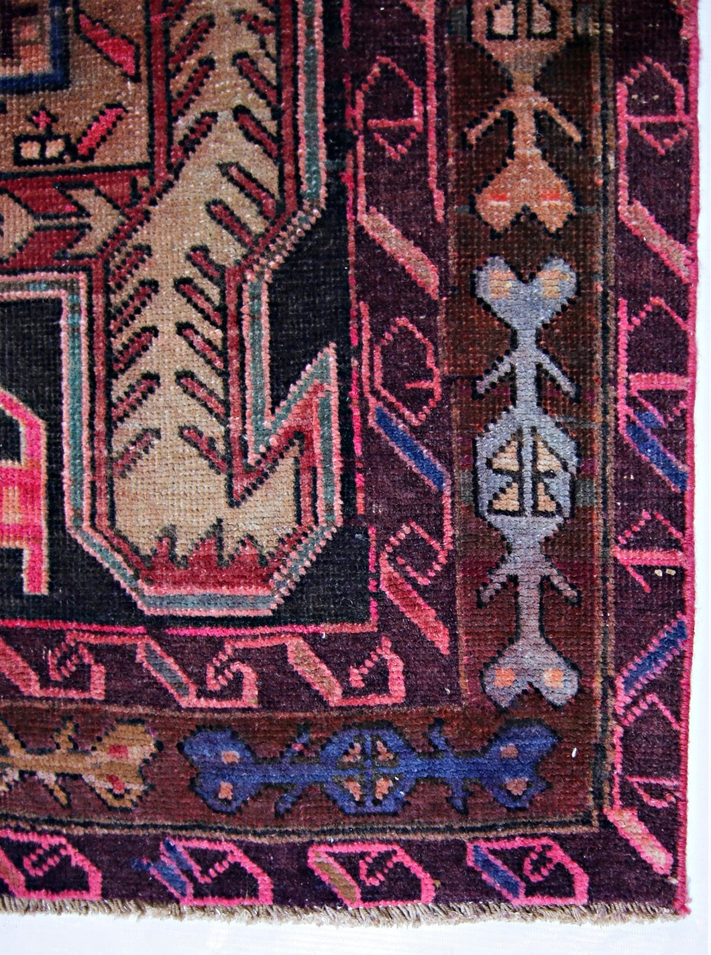 Handmade Vintage Persian Ardebil Rug | 289 x 144 cm | 9'6" x 4'9" - Najaf Rugs & Textile