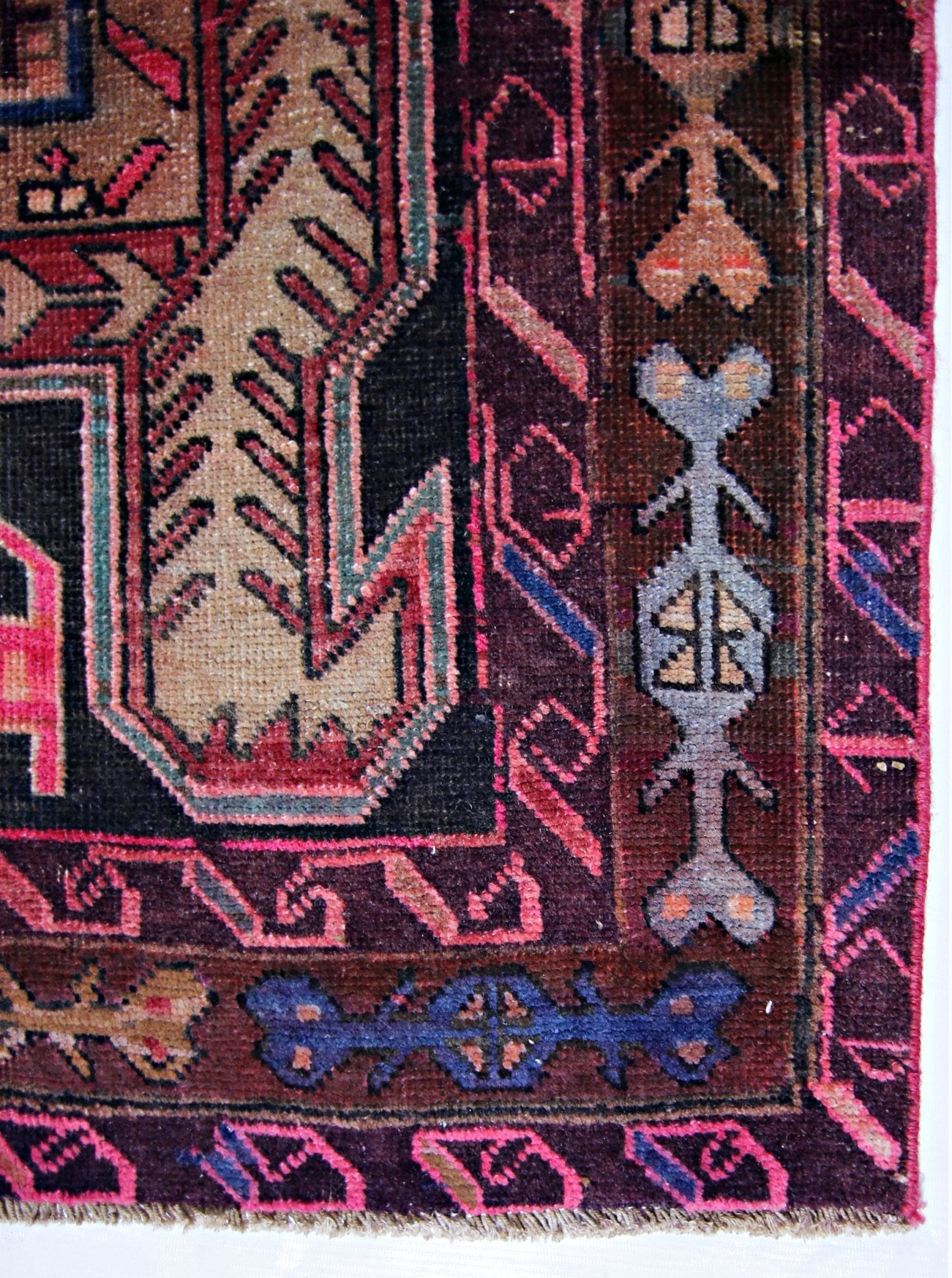 Handmade Vintage Persian Ardebil Rug | 289 x 144 cm | 9'6" x 4'9" - Najaf Rugs & Textile