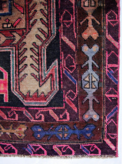 Handmade Vintage Persian Ardebil Rug | 289 x 144 cm | 9'6" x 4'9" - Najaf Rugs & Textile