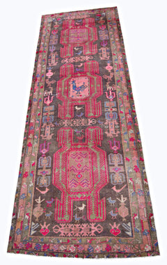 Handmade Vintage Persian Ardebil Rug | 291 x 112 cm | 9'7" x 3'8" - Najaf Rugs & Textile