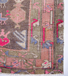 Handmade Vintage Persian Ardebil Rug | 291 x 112 cm | 9'7" x 3'8" - Najaf Rugs & Textile