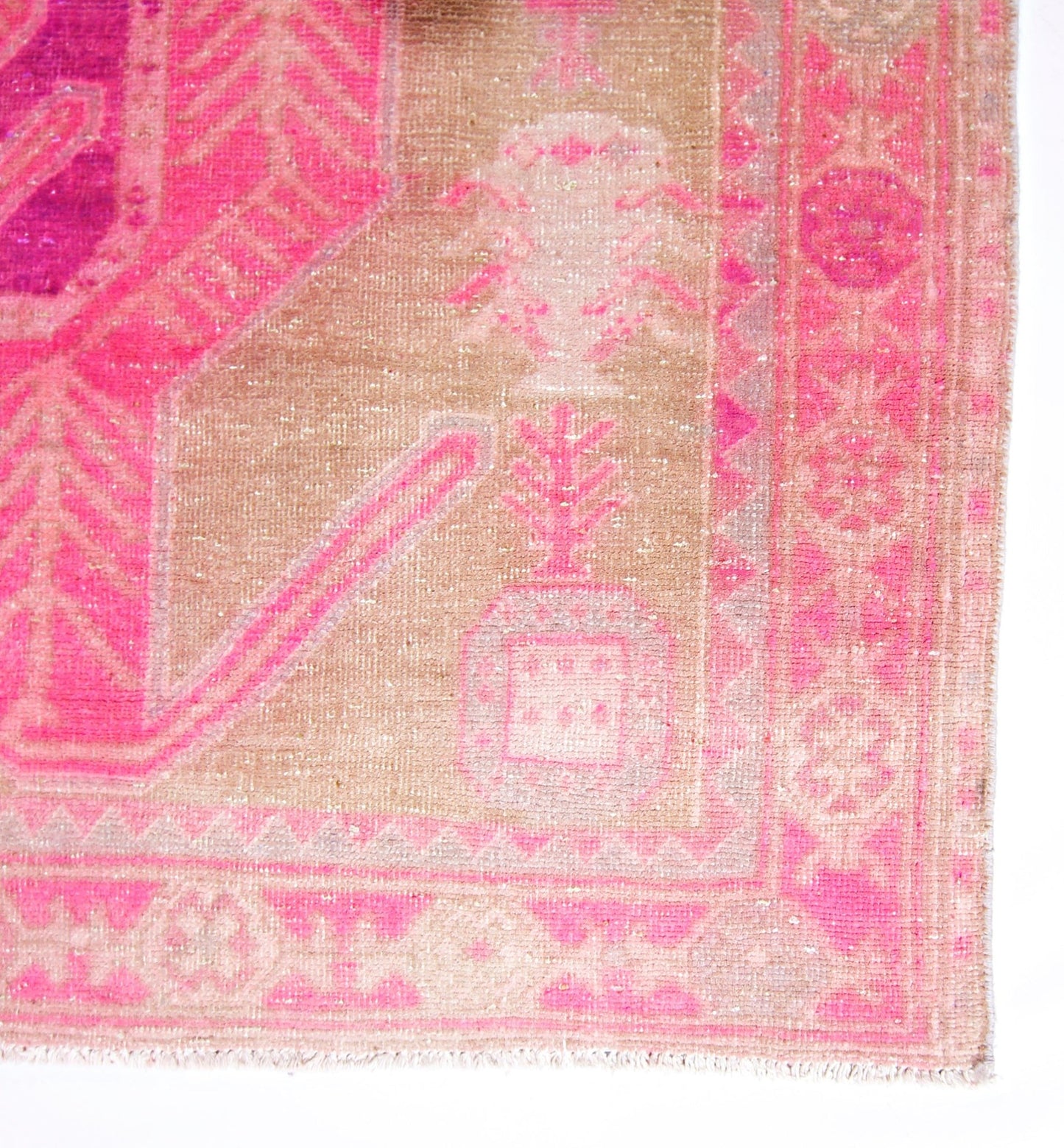 Handmade Vintage Persian Ardebil Rug | 296 x 147 cm | 9'9" x 4'10" - Najaf Rugs & Textile