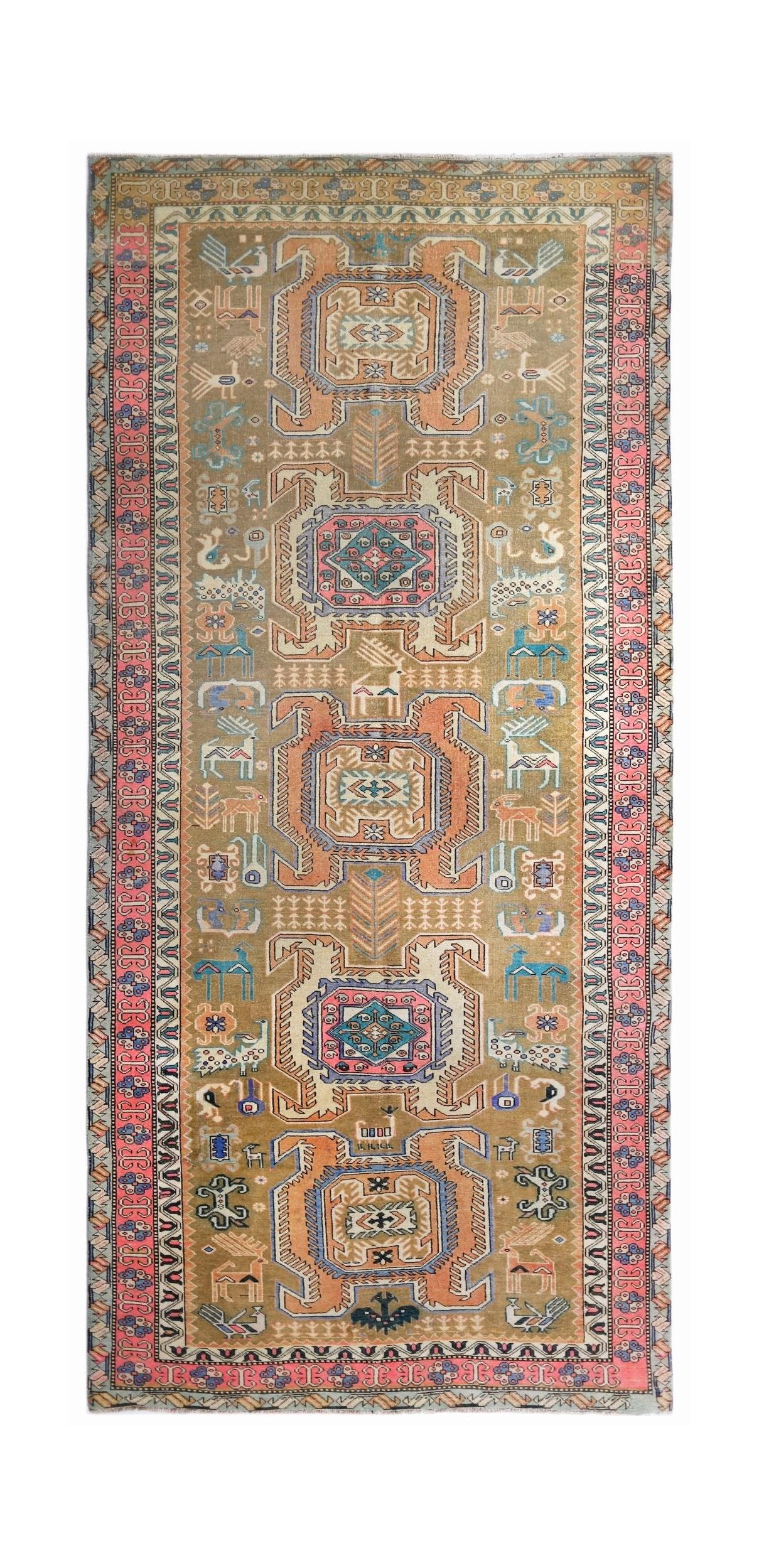Vintage Persian Ardabil Rug