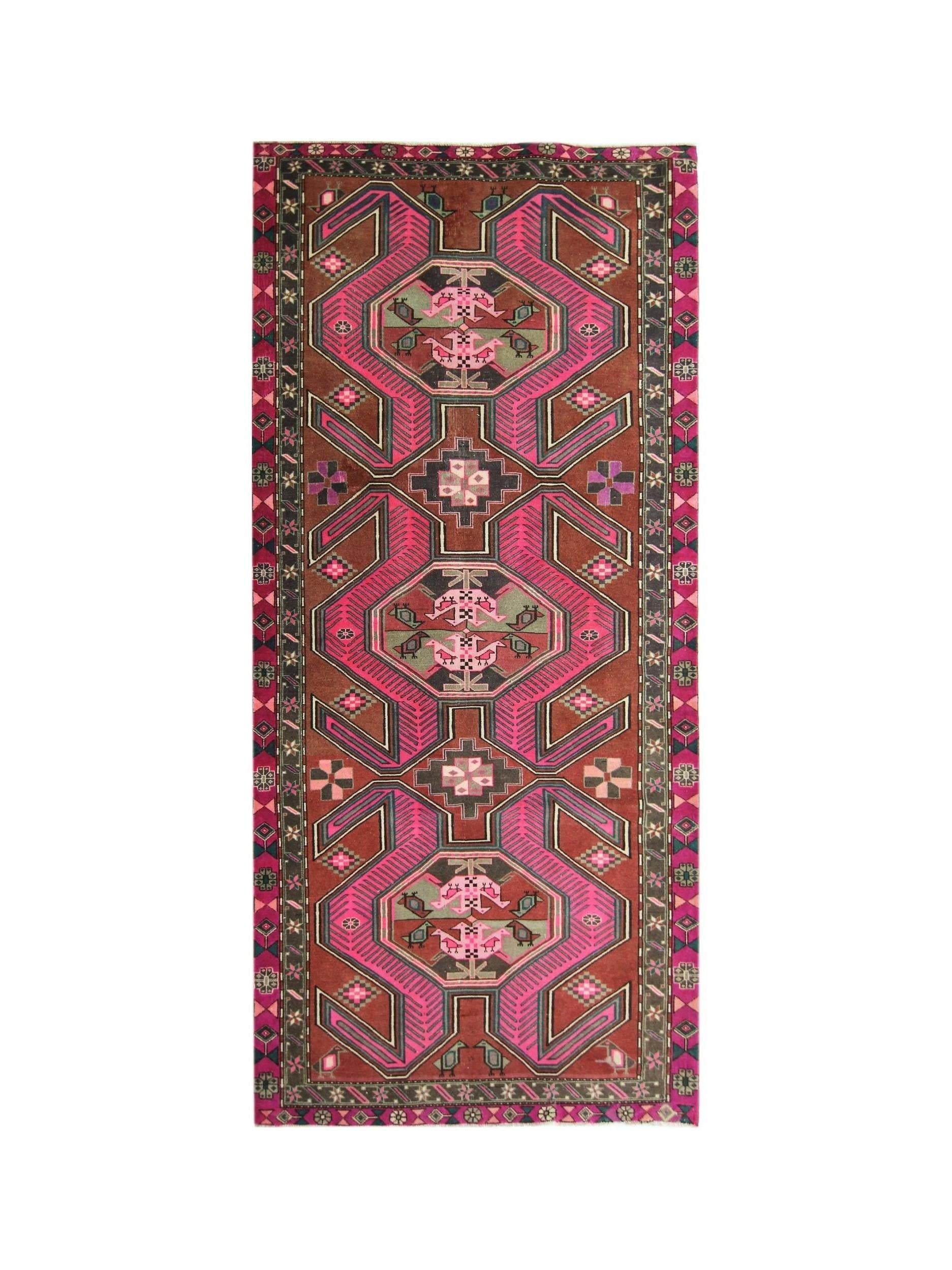 Handmade Vintage Persian Rug | 276 x 126 cm | 9'1" x 4'2" - Najaf Rugs & Textile