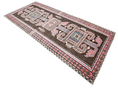 Handmade Vintage Persian Hallway Runner | 285 x 116 cm | 9'4" x 3'10" - Najaf Rugs & Textile