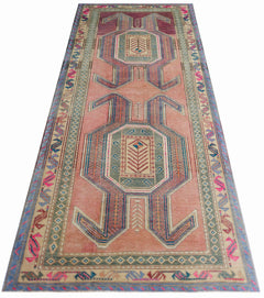 Handmade Vintage Persian Ardebil Rug | 299 x 120 cm | 9'10" x 3'11" - Najaf Rugs & Textile