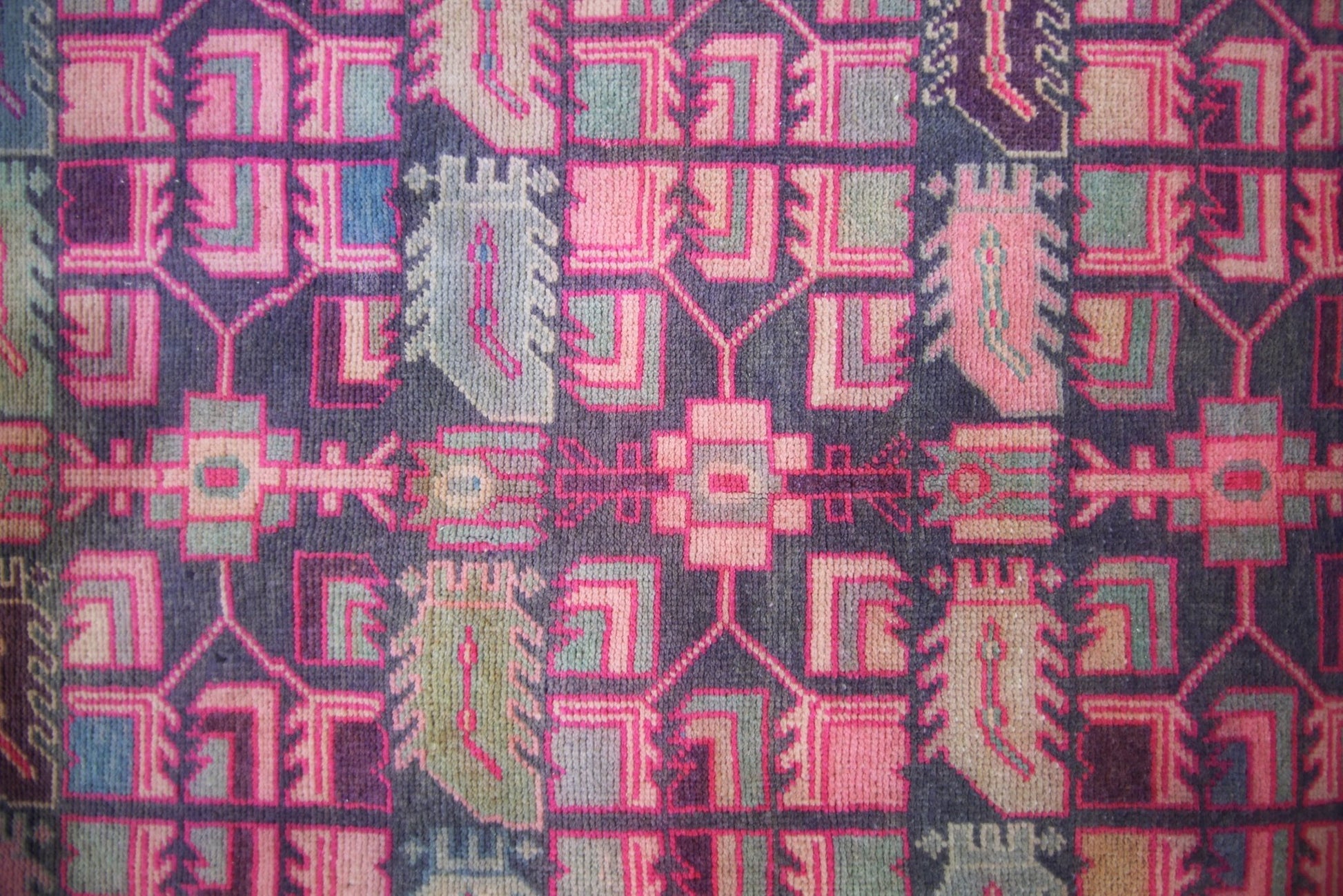 Handmade Vintage Persian Ardebil Hallway Runner | 300 x 127 cm | 9'10" x 4'2" - Najaf Rugs & Textile