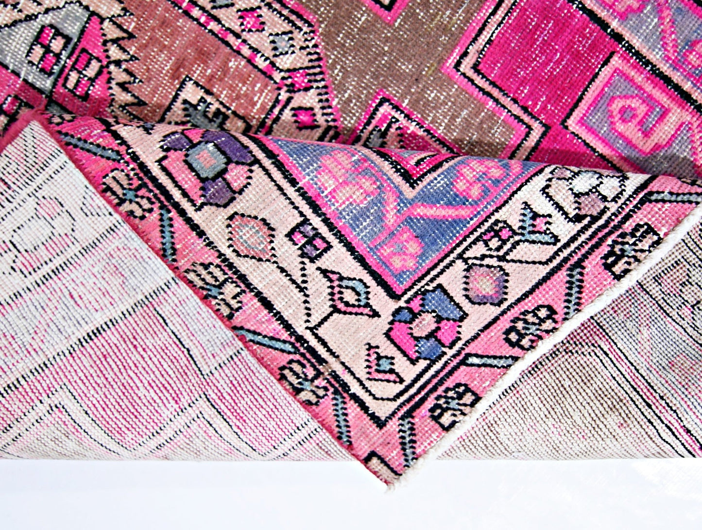 Handmade Vintage Persian Hallway Runner | 317 x 111 cm | 10'5" x 3'8" - Najaf Rugs & Textile