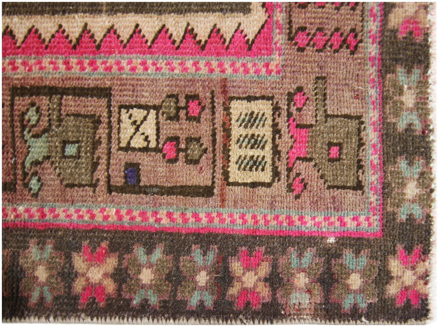 Handmade Vintage Persian Ardebil Hallway Runner | 326 x 123 cm | 10'8" x 4' - Najaf Rugs & Textile