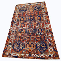 Handmade Vintage Persian Bakhtiar Rug | 194 x 129 cm | 6'5" x 4'3" - Najaf Rugs & Textile