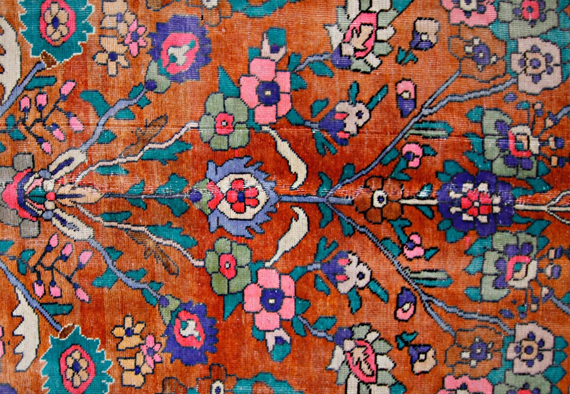 Handmade Vintage Persian Rug | 215 x 122 cm | 7' x 4' - Najaf Rugs & Textile