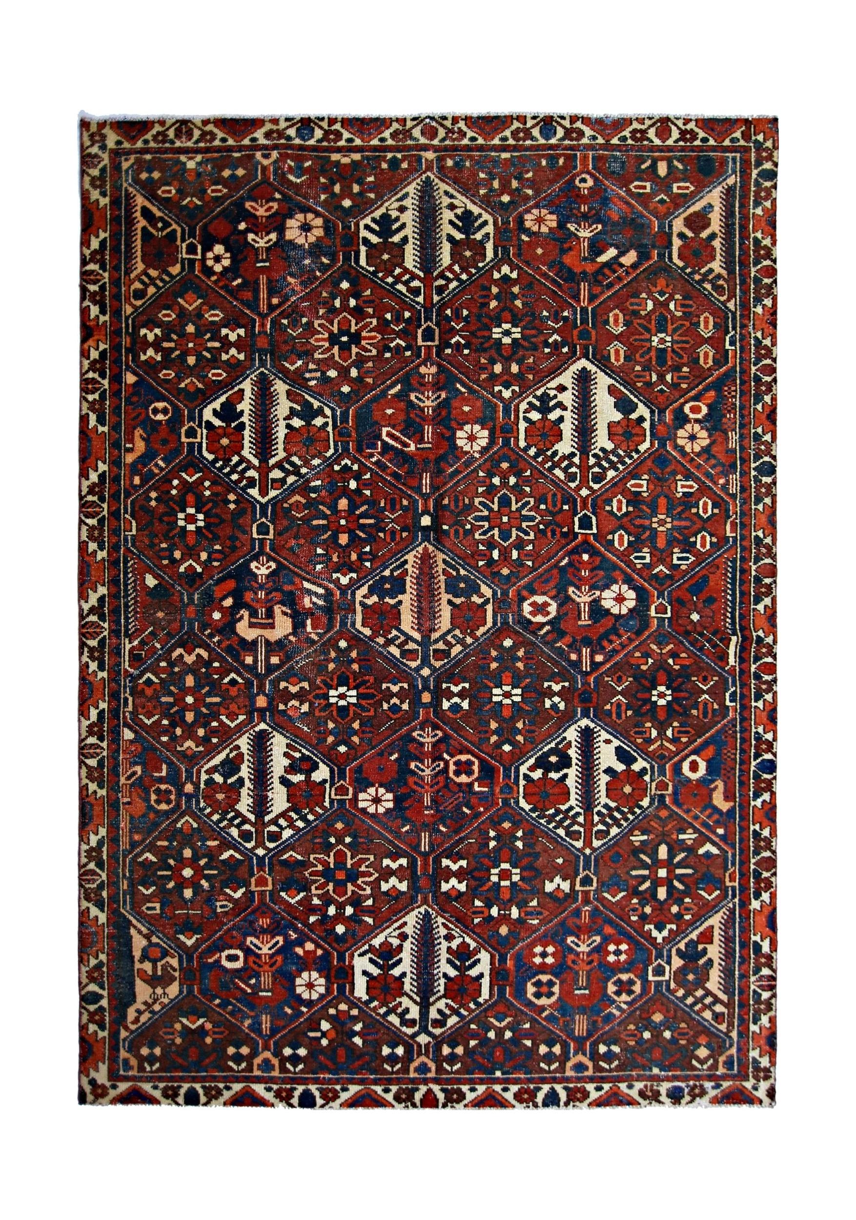 Vintage Persian Bakhtiari Rug