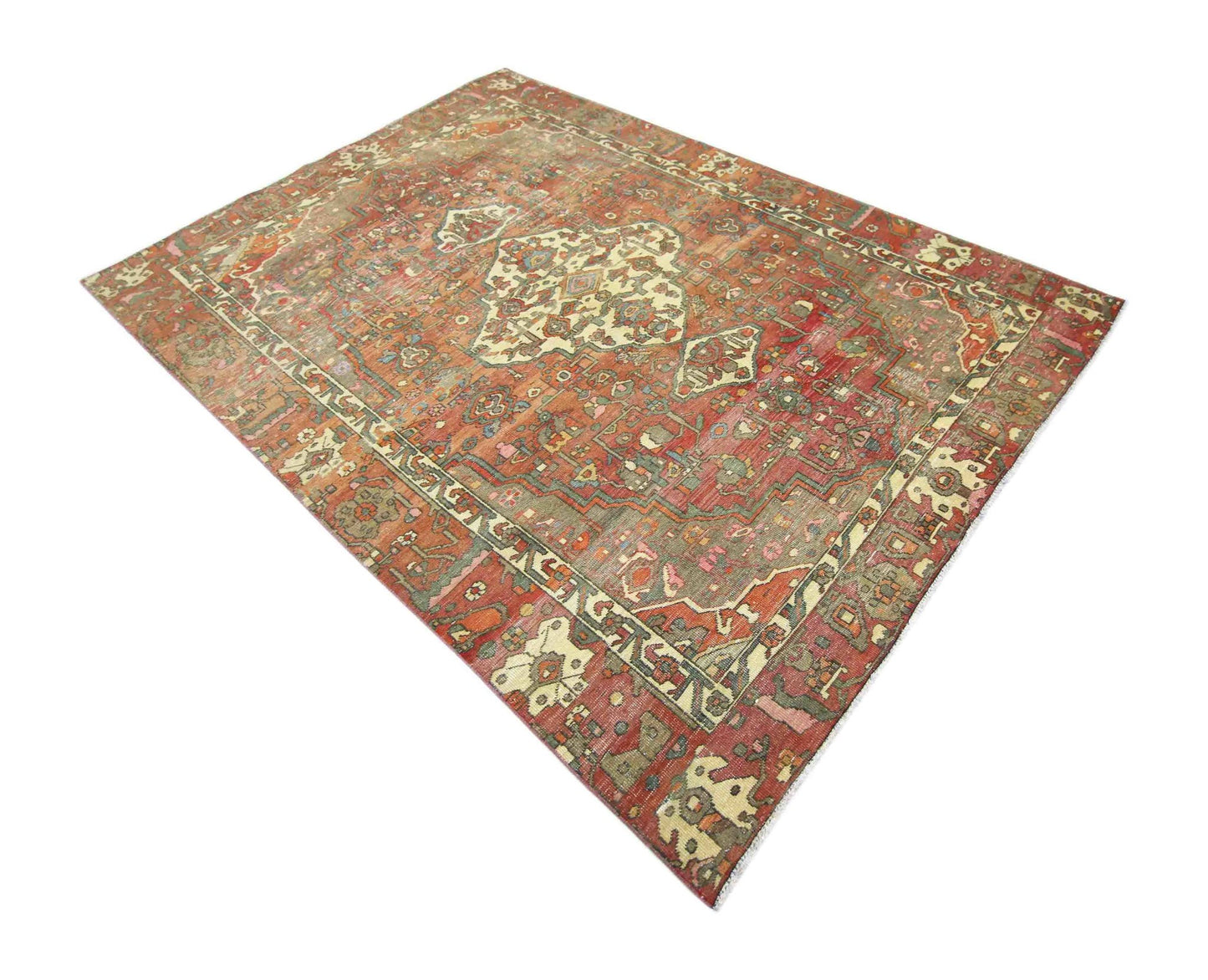 Handmade Vintage Persian Rug | 275 x 187 cm | 9' x 6'2" - Najaf Rugs & Textile