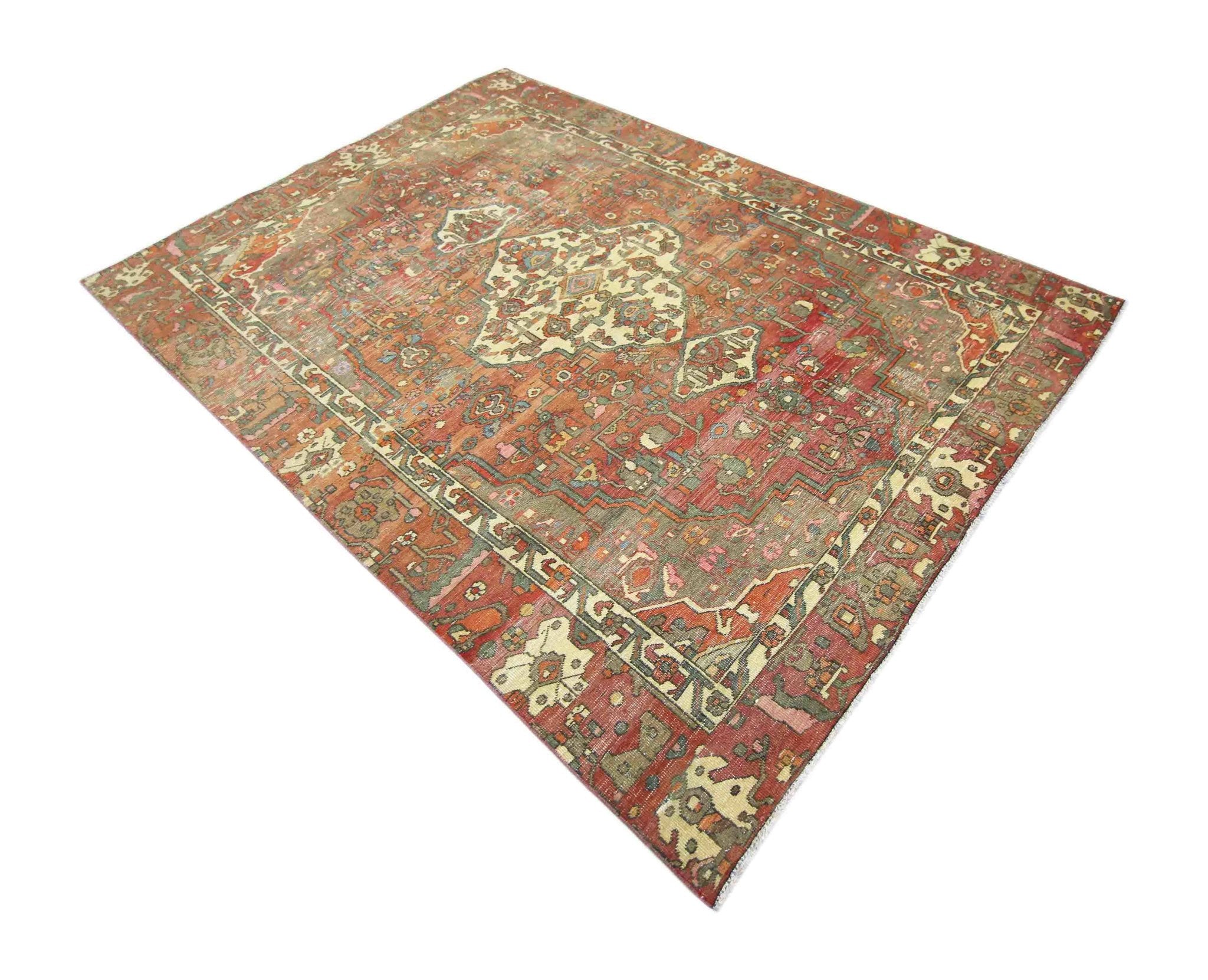 Handmade Vintage Persian Rug | 275 x 187 cm | 9' x 6'2" - Najaf Rugs & Textile