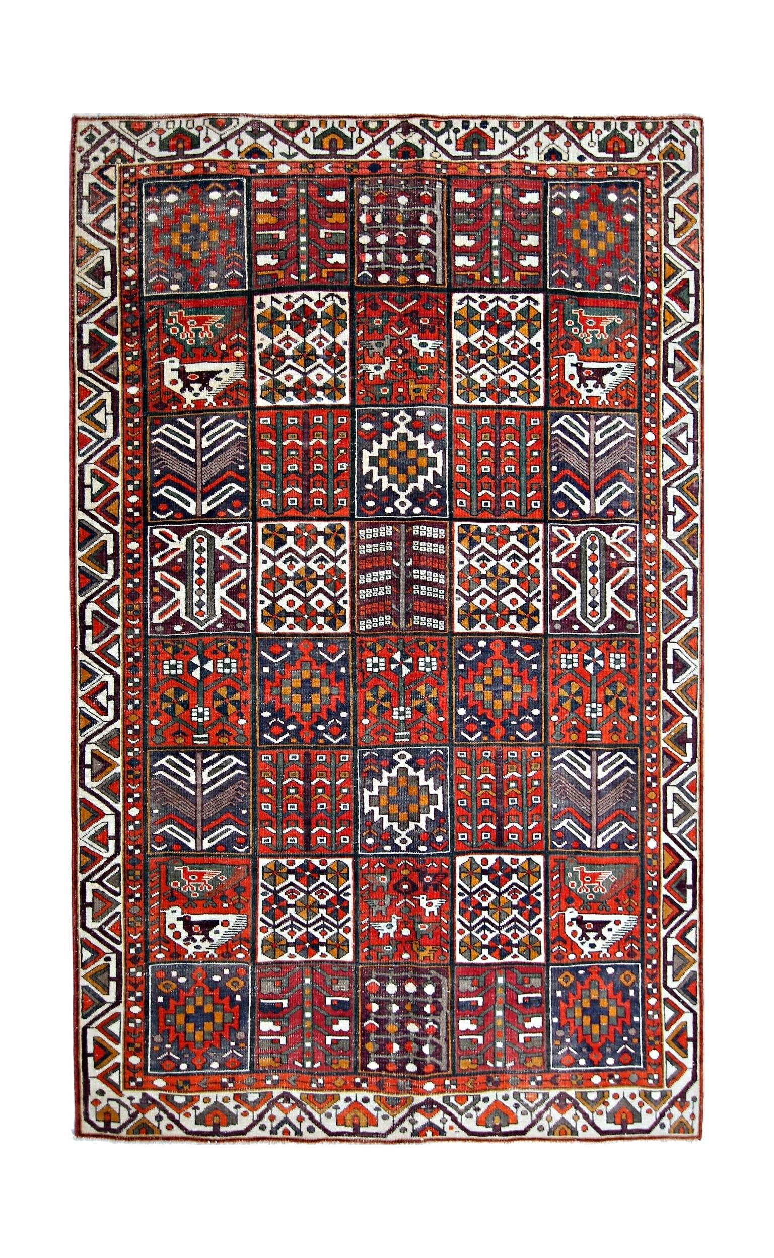 Vintage Persian Bakhtiari Rug