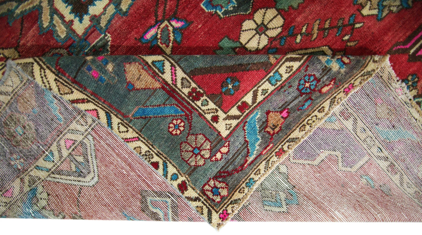 Handmade Vintage Persian Bakhtiar Rug | 283 x 221 cm | 9'3" x 7'3" - Najaf Rugs & Textile