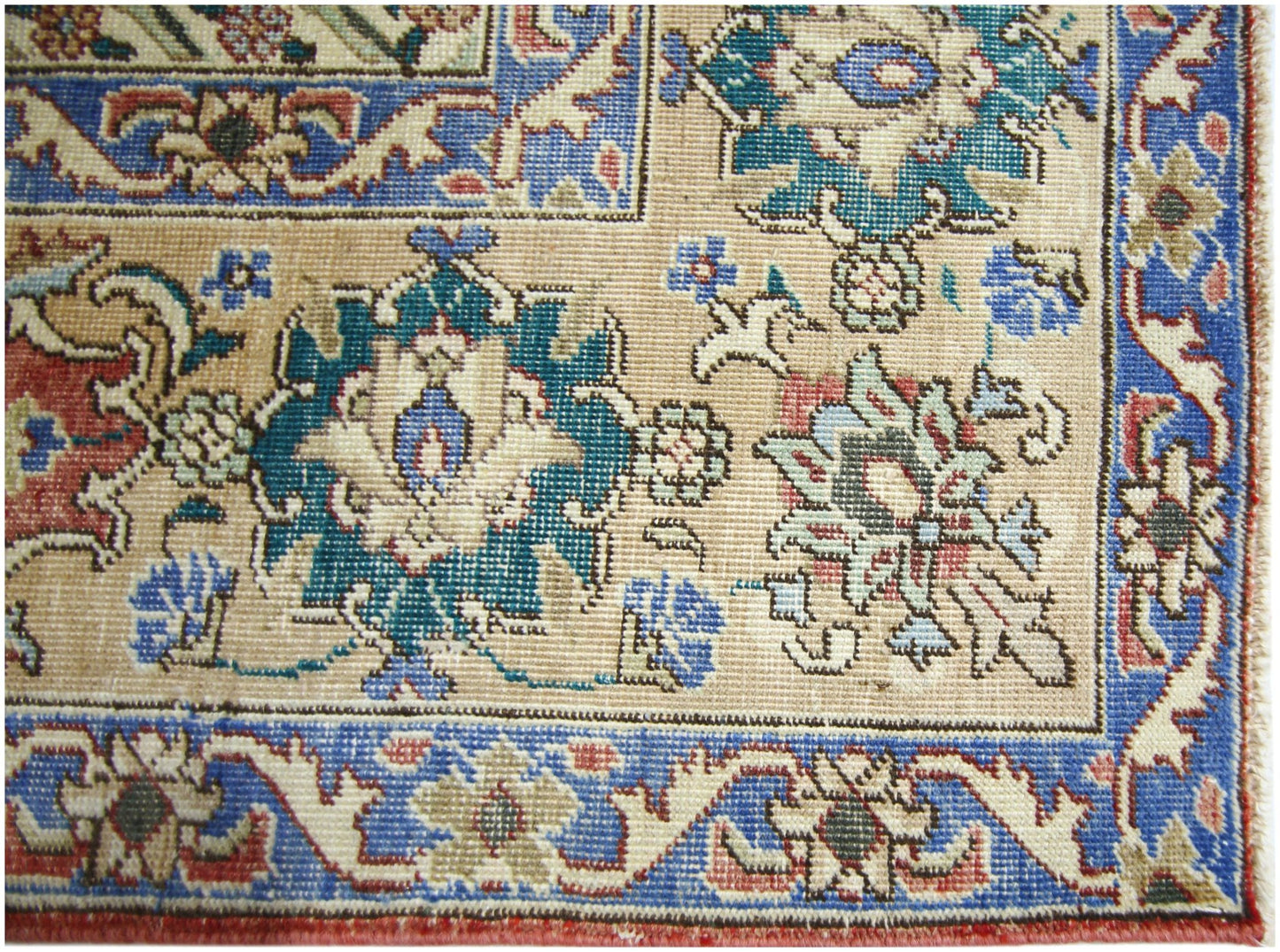 Handmade Vintage Persian Bakhtiar Rug | 285 x 193 cm | 9'4" x 6'4" - Najaf Rugs & Textile
