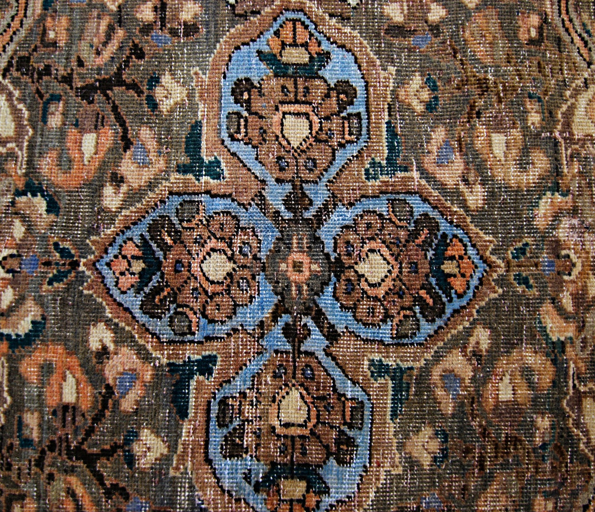 Handmade Vintage Persian Bakhtiar Rug | 288 x 193 cm | 9'5" x 6'4" - Najaf Rugs & Textile