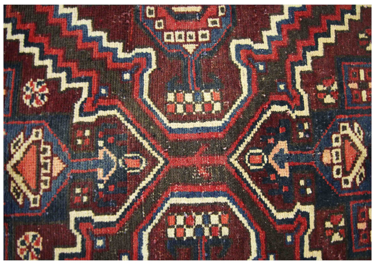 Handmade Vintage Persian Bakhtiar Rug | 290 x 213 cm | 9'6" x 7' - Najaf Rugs & Textile