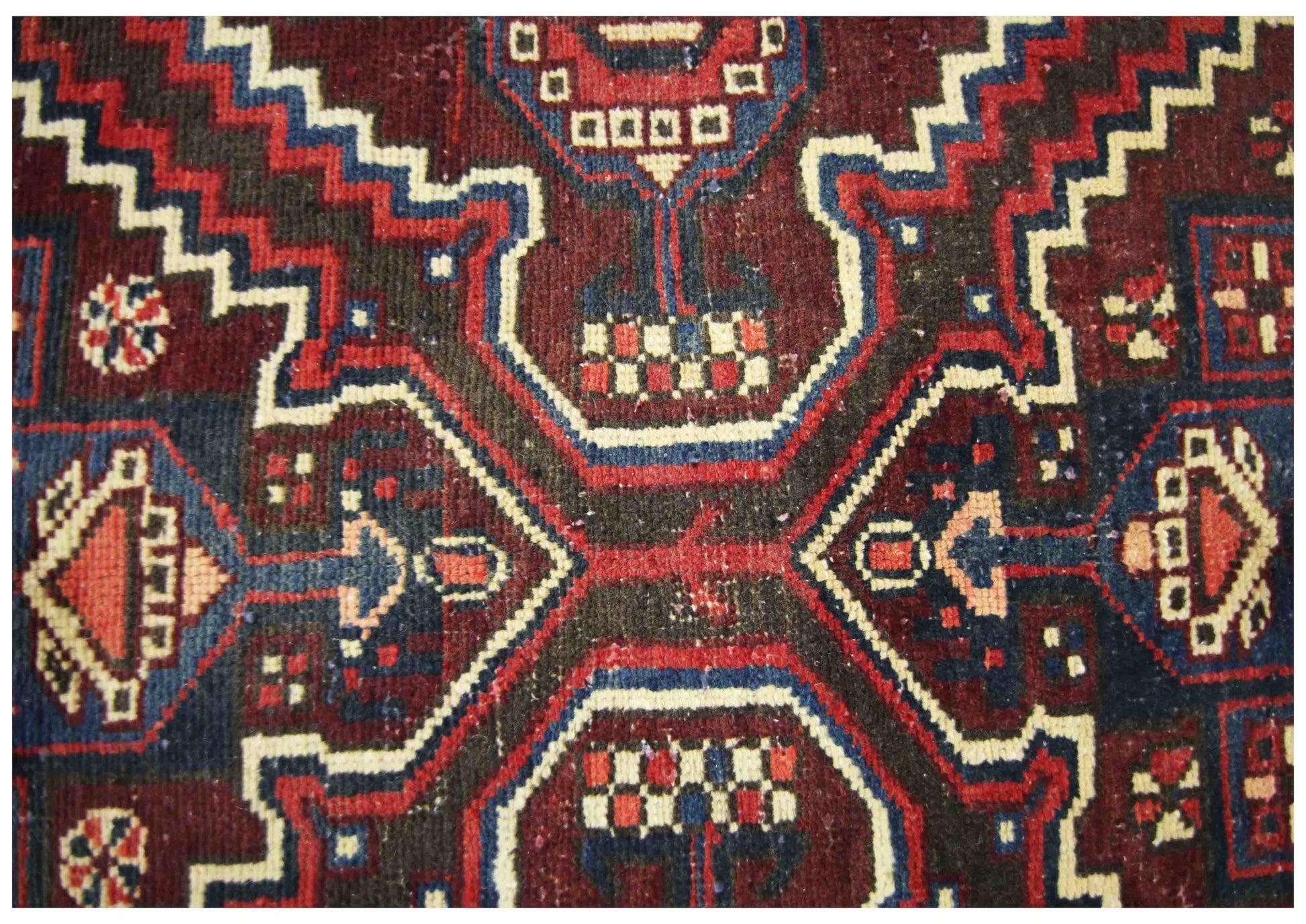 Handmade Vintage Persian Bakhtiar Rug | 290 x 213 cm | 9'6" x 7' - Najaf Rugs & Textile