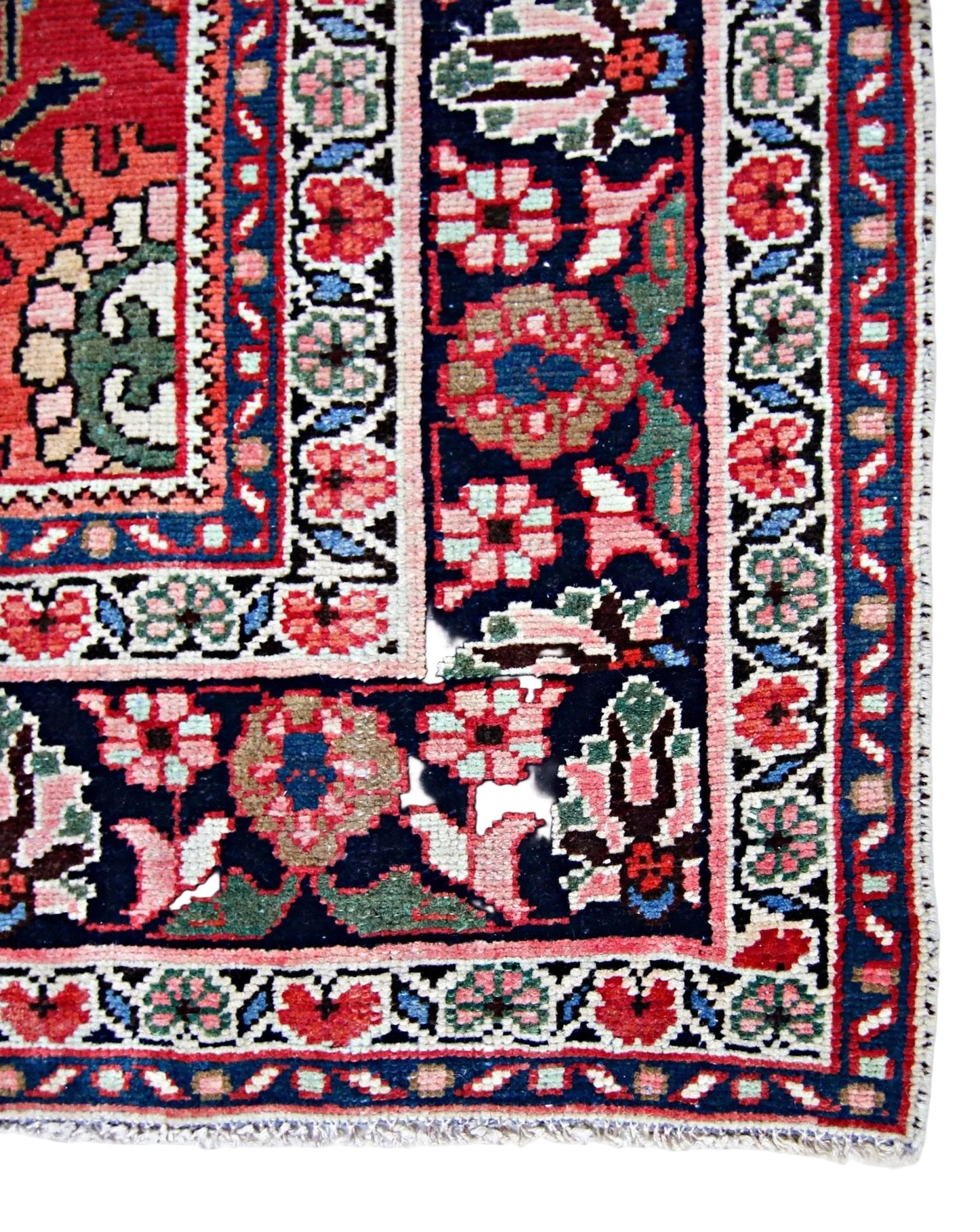 Handmade Vintage Persian Bakhtiar Rug | 296 x 227 cm | 9'8" x 7'5" - Najaf Rugs & Textile