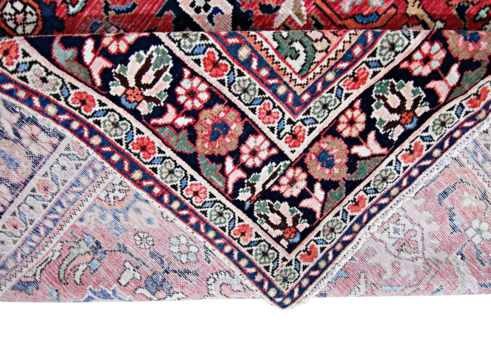 Handmade Vintage Persian Bakhtiar Rug | 296 x 227 cm | 9'8" x 7'5" - Najaf Rugs & Textile
