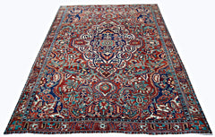 Handmade Vintage Persian Bakhtiar Rug | 301 x 212 cm | 9'11" x 7' - Najaf Rugs & Textile