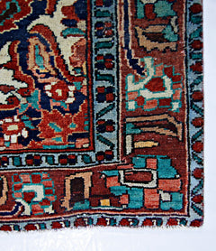 Handmade Vintage Persian Bakhtiar Rug | 301 x 212 cm | 9'11" x 7' - Najaf Rugs & Textile