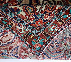 Handmade Vintage Persian Bakhtiar Rug | 301 x 212 cm | 9'11" x 7' - Najaf Rugs & Textile
