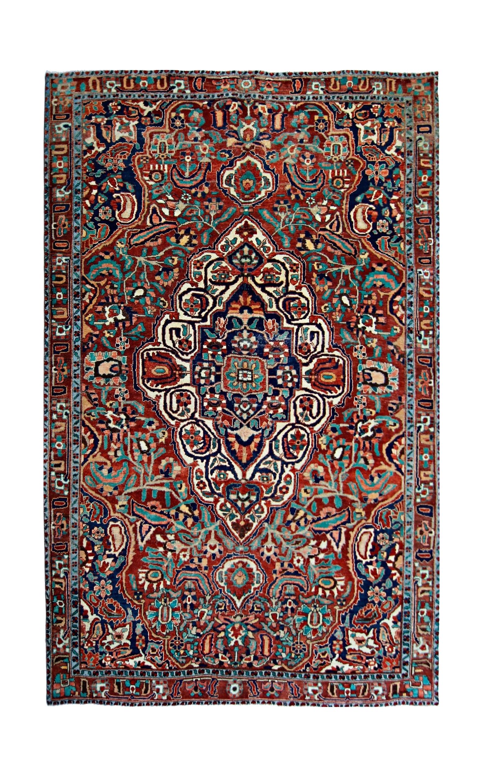 Vintage Persian Bakhtiari Rug
