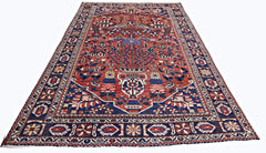 Handmade Vintage Persian Bakhtiar Rug | 319 x 206 cm | 10'6" x 6'9" - Najaf Rugs & Textile