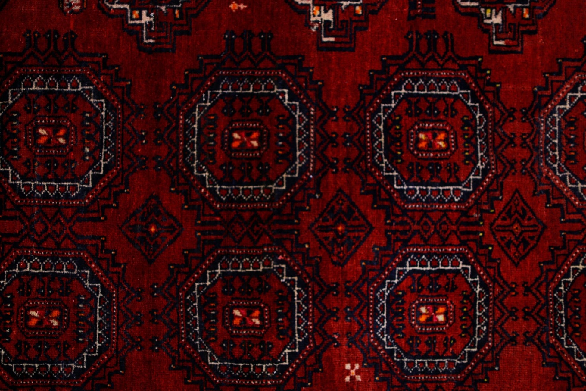 Handmade Vintage Afghan Turkmen Rug | 187 x 98 cm | 6'2" x 3'2" - Najaf Rugs & Textile