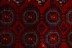 Handmade Vintage Afghan Turkmen Rug | 187 x 98 cm | 6'2" x 3'2" - Najaf Rugs & Textile