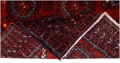 Handmade Vintage Afghan Turkmen Rug | 187 x 98 cm | 6'2" x 3'2" - Najaf Rugs & Textile