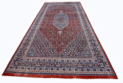 Handmade Vintage Persian Bidjar Rug | 292 x 192 cm | 9'7" x 6'3" - Najaf Rugs & Textile