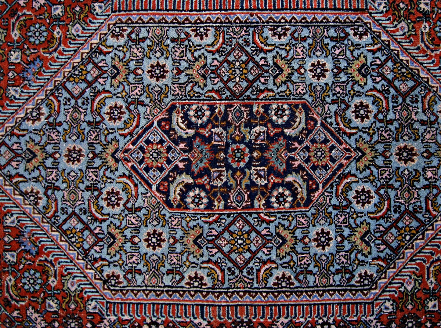 Handmade Vintage Persian Bidjar Rug | 292 x 192 cm | 9'7" x 6'3" - Najaf Rugs & Textile